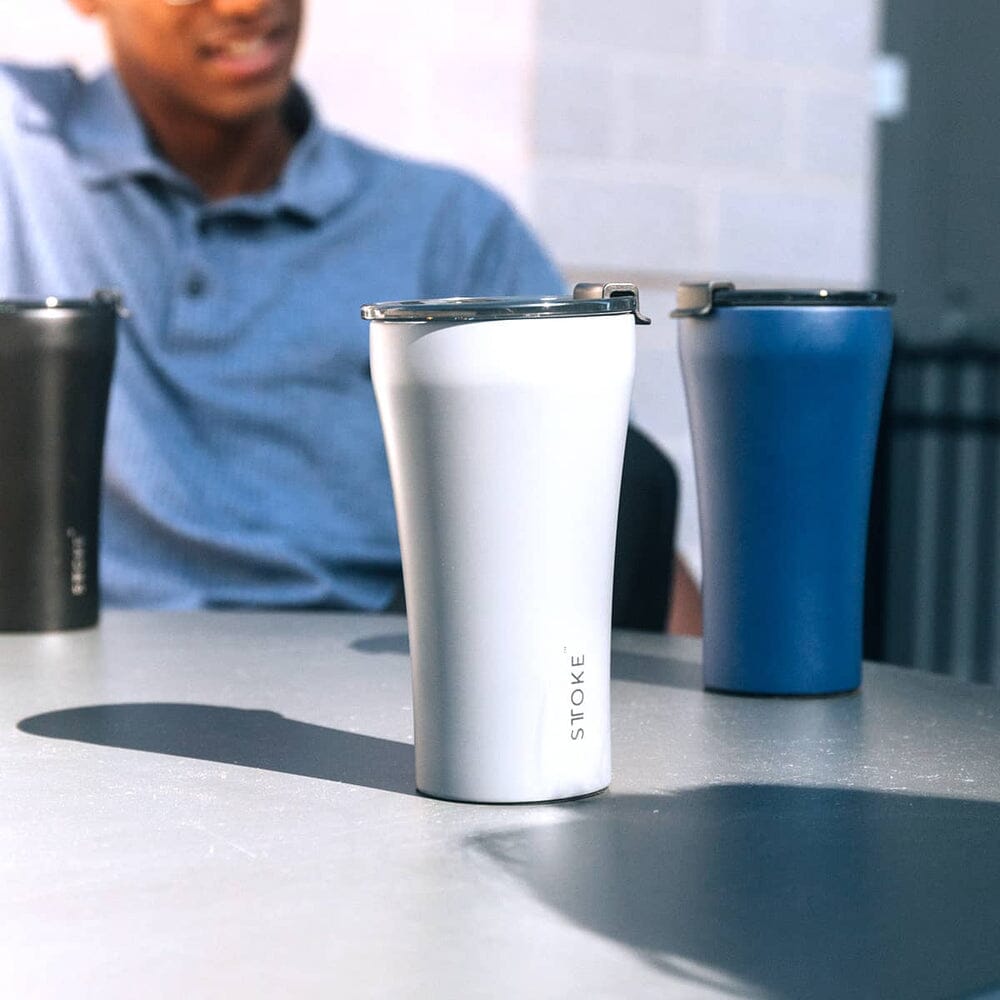 STTOKE Reusable Ceramic Cup in Blue 8oz - Save 25%