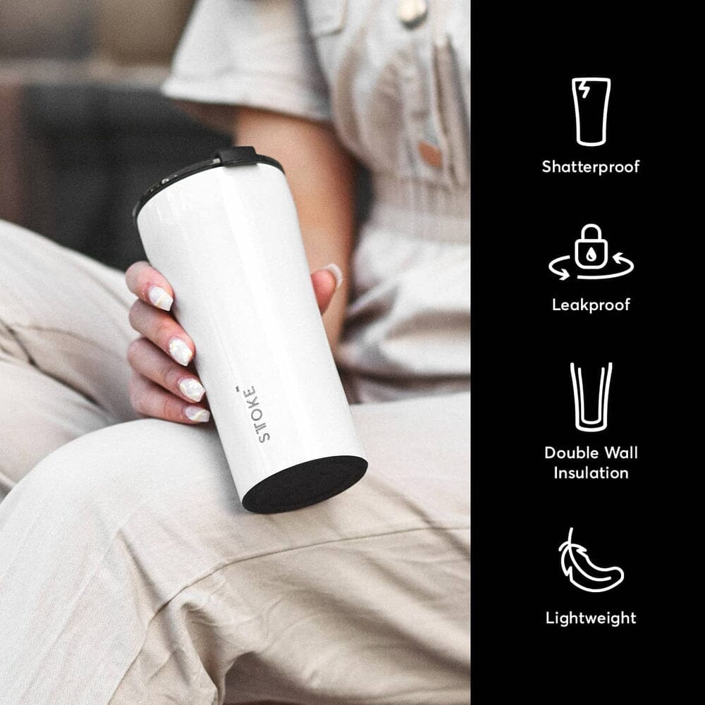 STTOKE Reusable Ceramic Cup in Blue 8oz - Save 25%