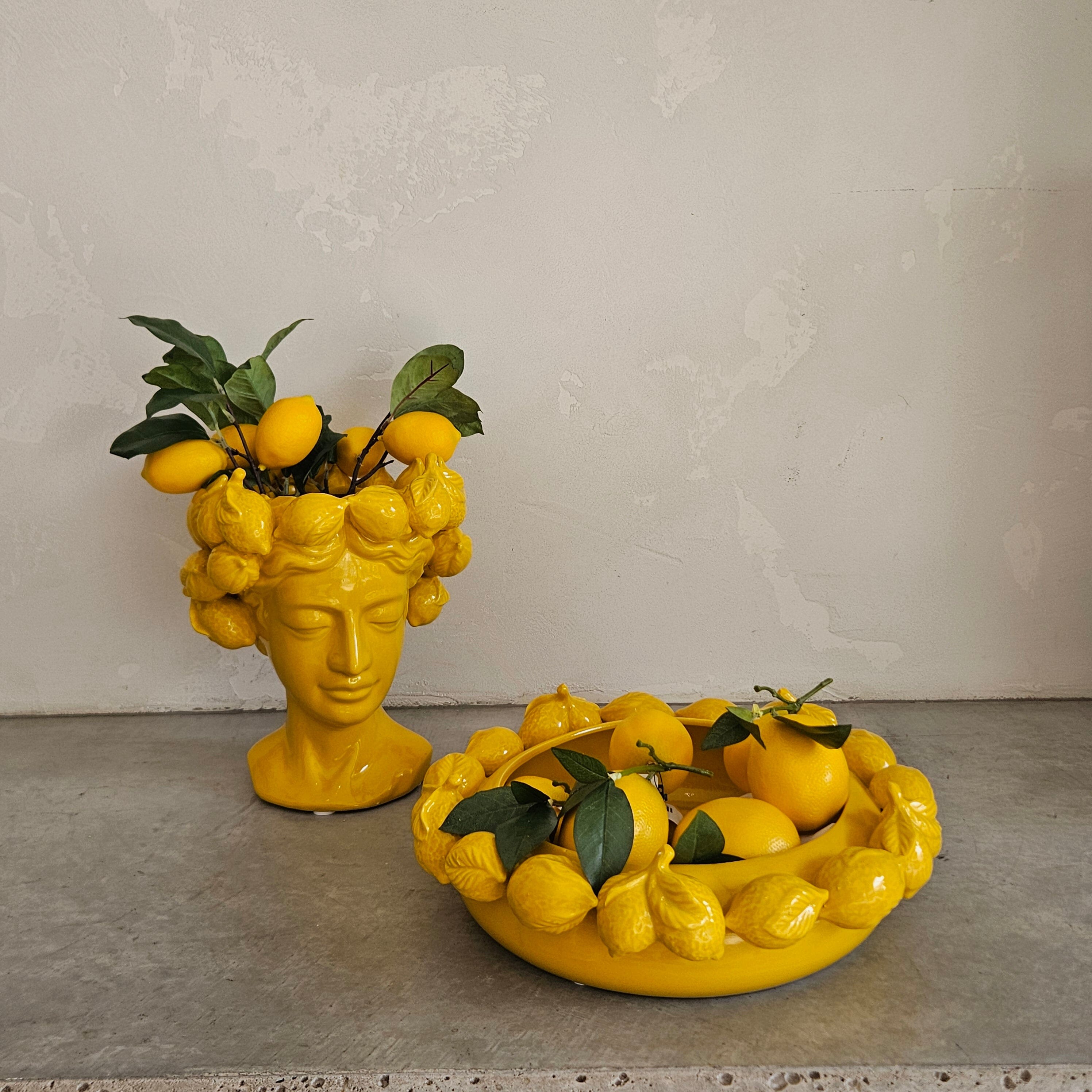 Aphrodite Ceramic Lemon Bowl in Yellow