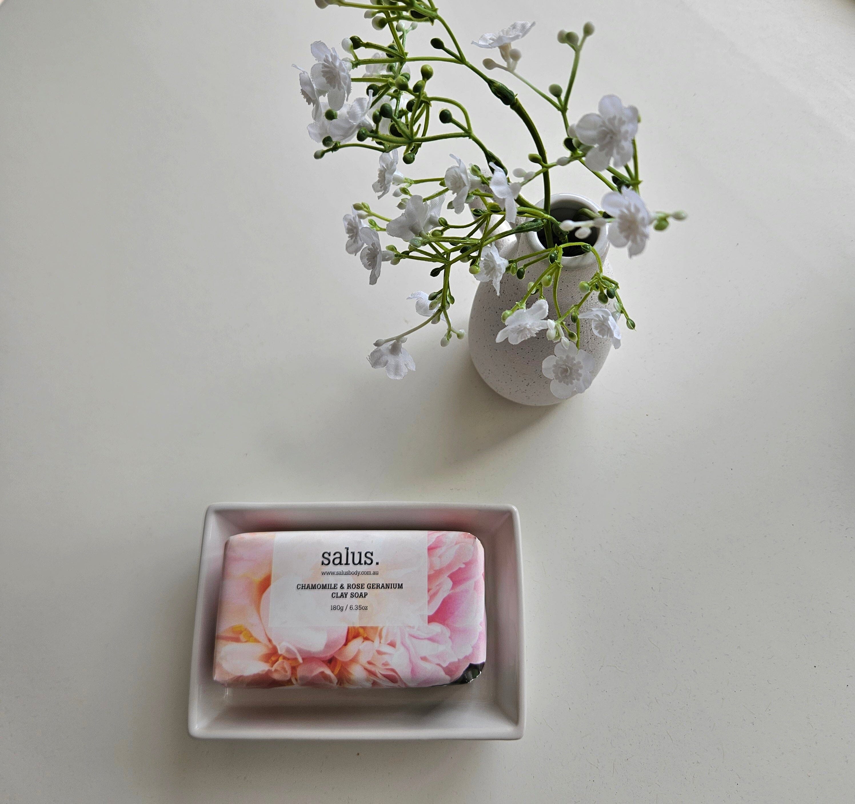 Jolie Ceramic Soap Dish In White