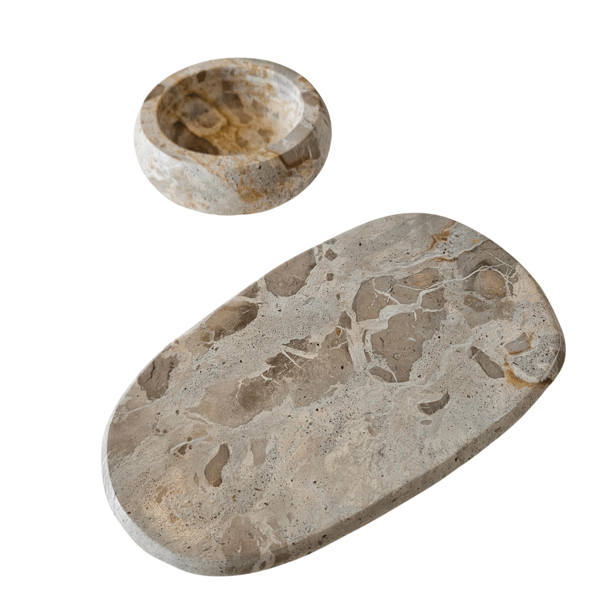 Bardot Marble Bowl in Taupe