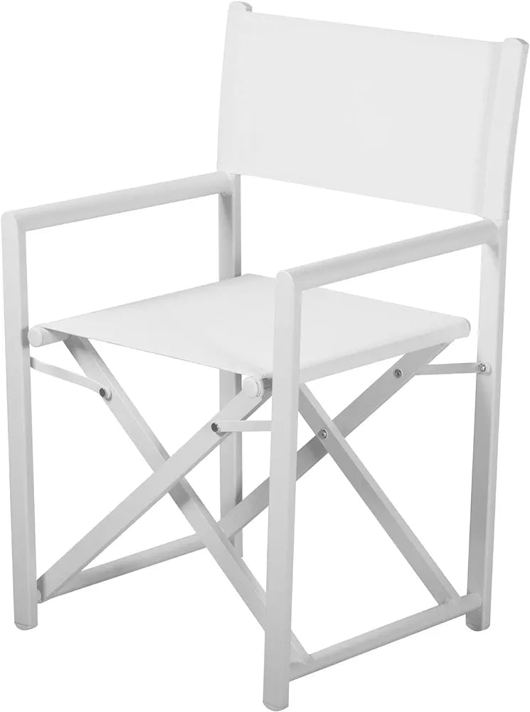 Olsen Metal Directors Chair in White