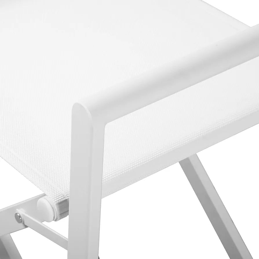Olsen Metal Directors Chair in White