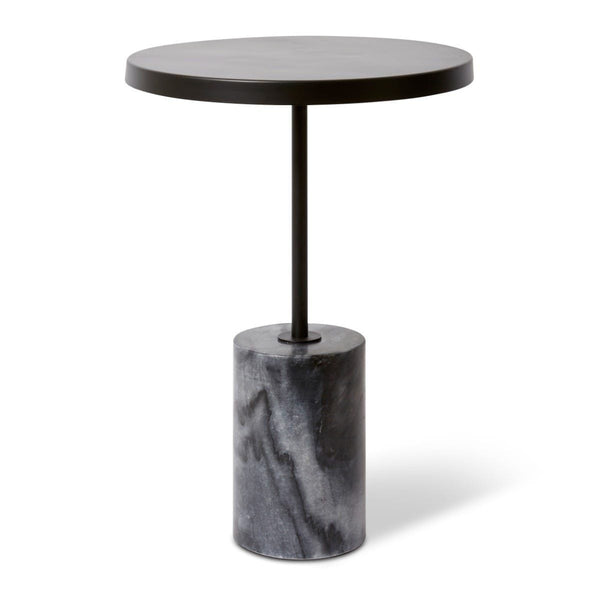 Lulu Iron/Marble Side Table Black