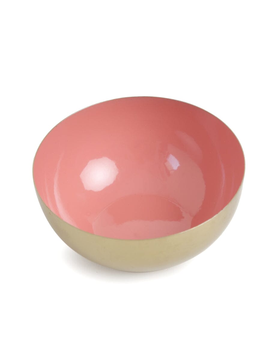 Celia Brass Serving Bowl in Peach 25.5cm