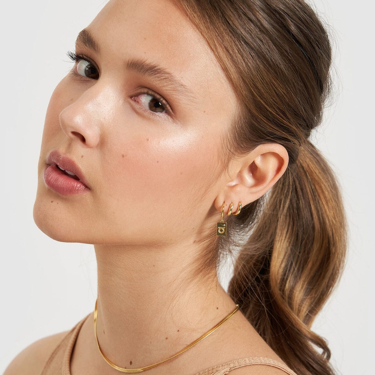Arms of Eve - Shia Gold Huggie Earrings