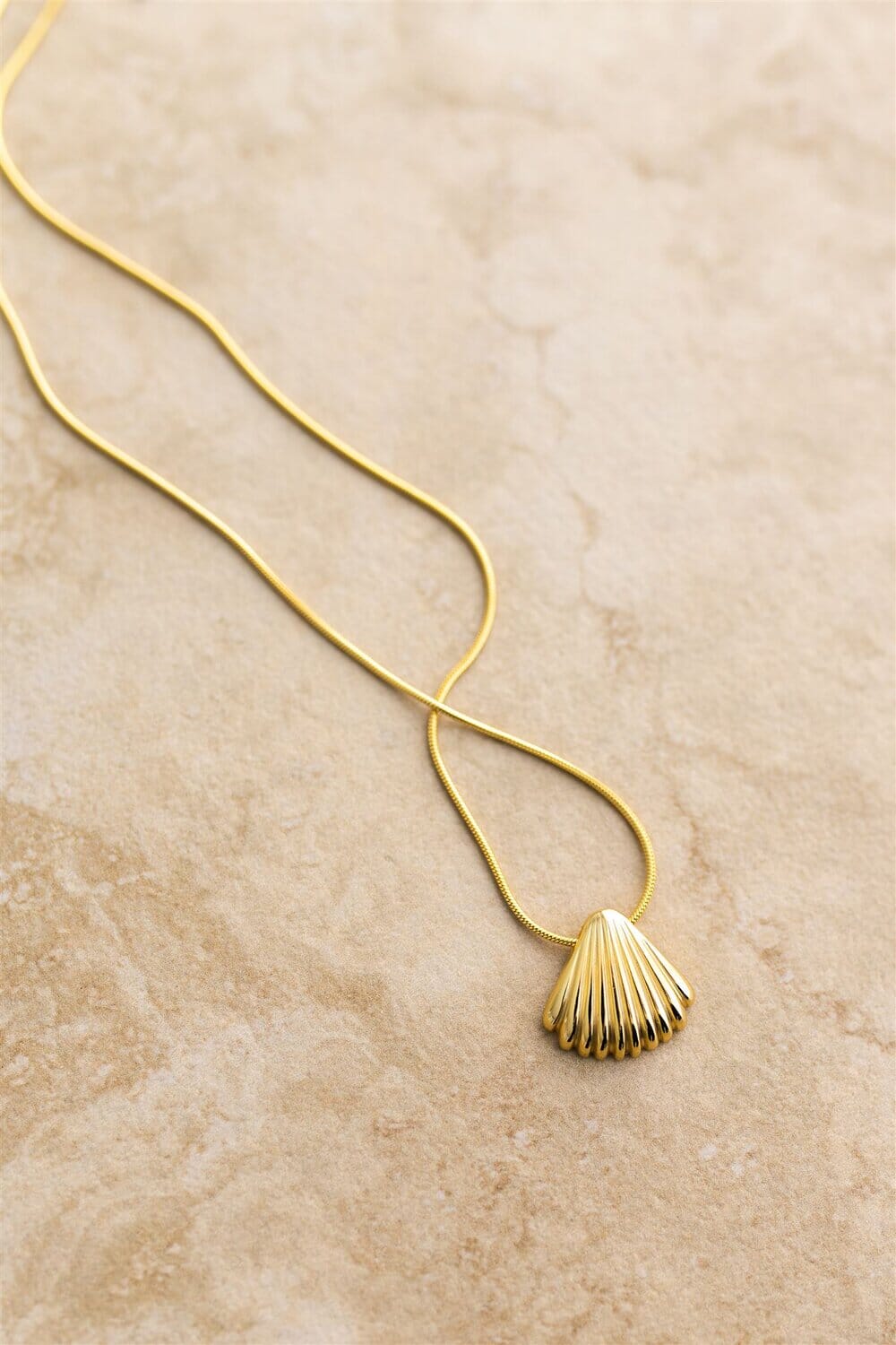 Indigo & Wolfe - Arielle Gold Necklace W/ Shell Pendant