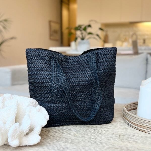 Summer Jute Bag in Black