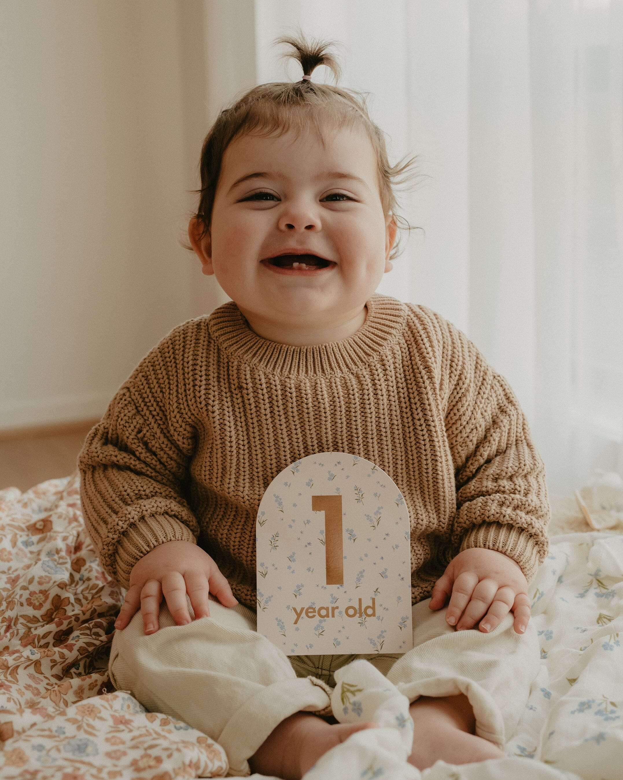 Fox & Fallow - Baby Milestone Cards in Broderie