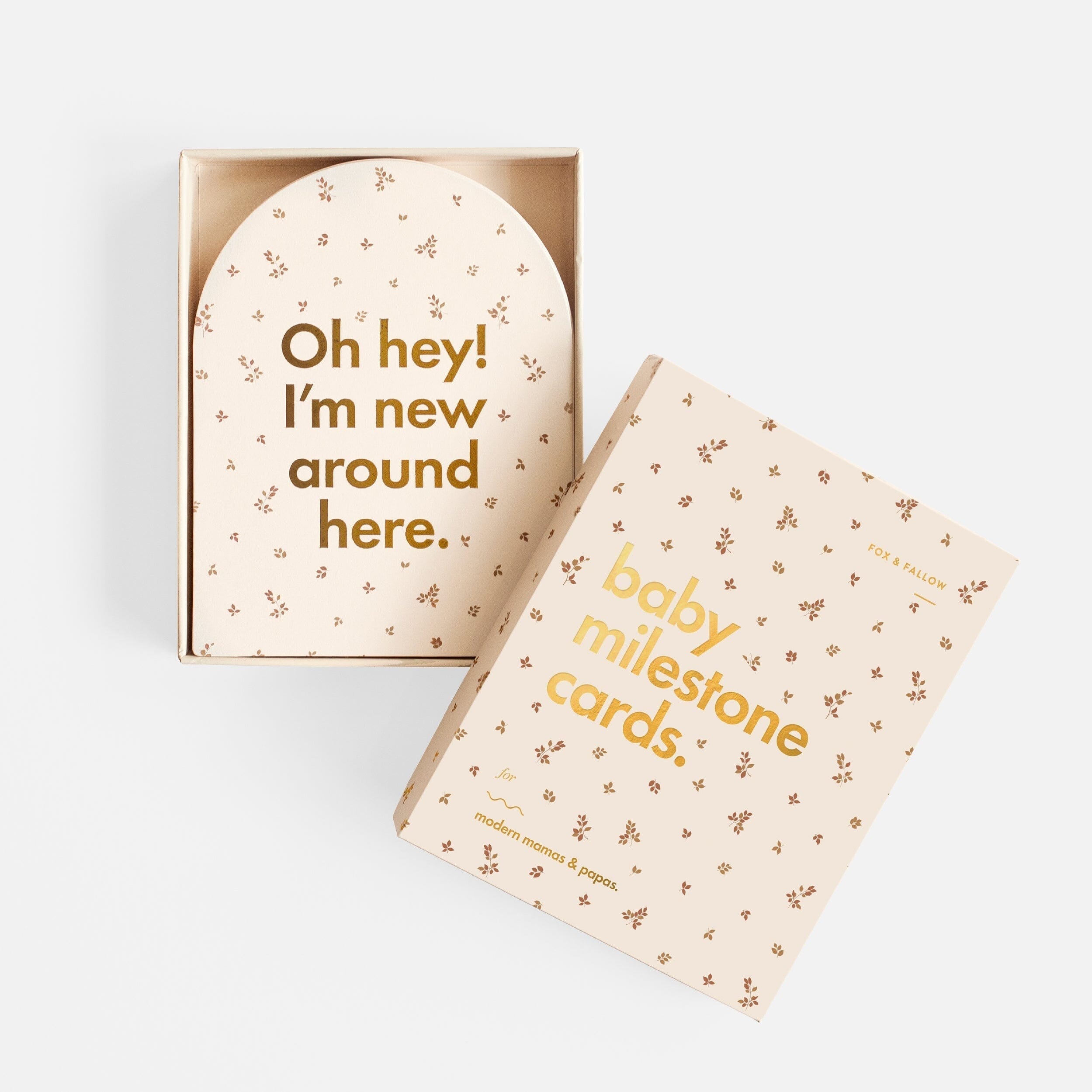 Fox & Fallow - Baby Milestone Cards in Broderie