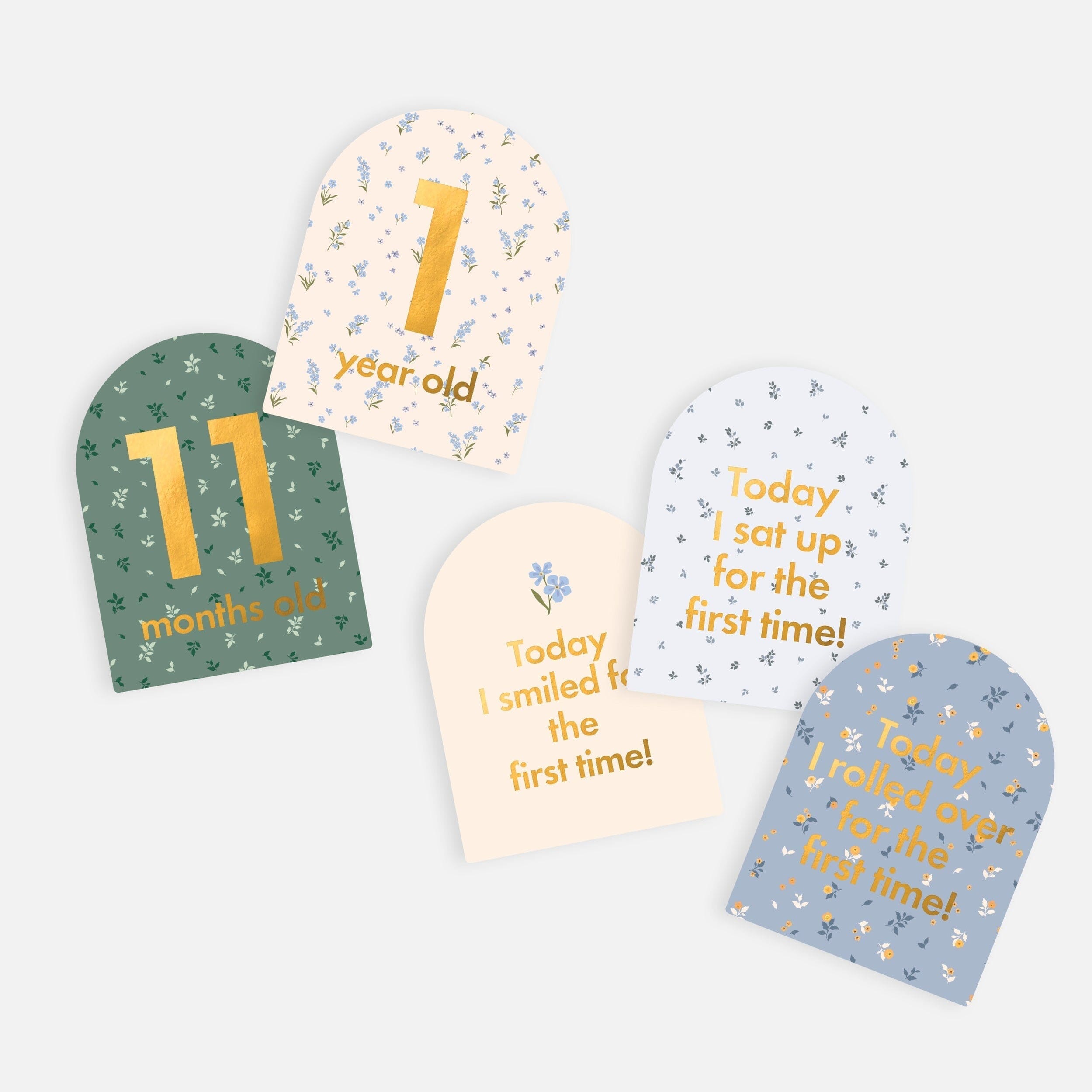 Fox & Fallow - Baby Milestone Cards in Broderie