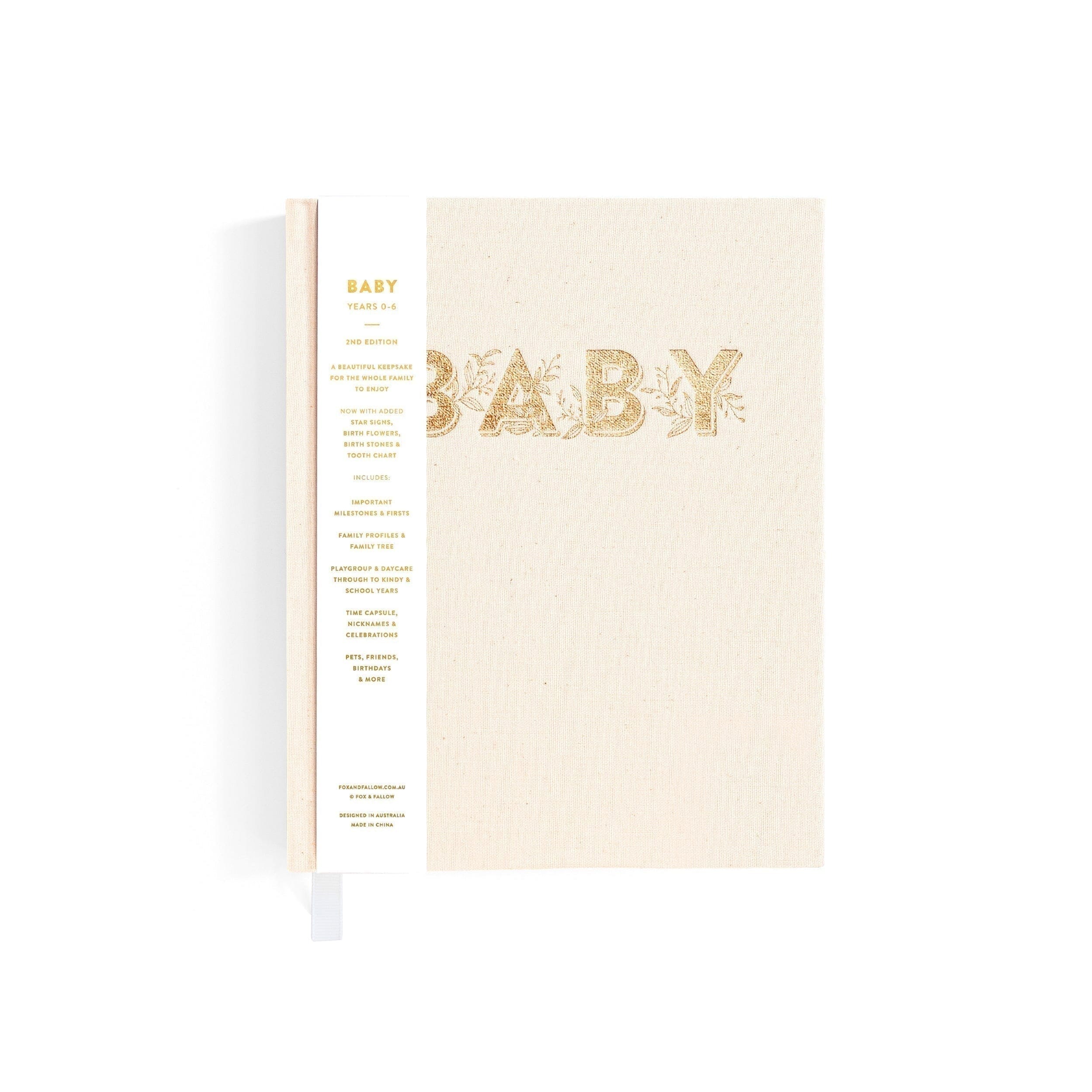Fox & Fallow - Mini Baby Book in Oatmeal