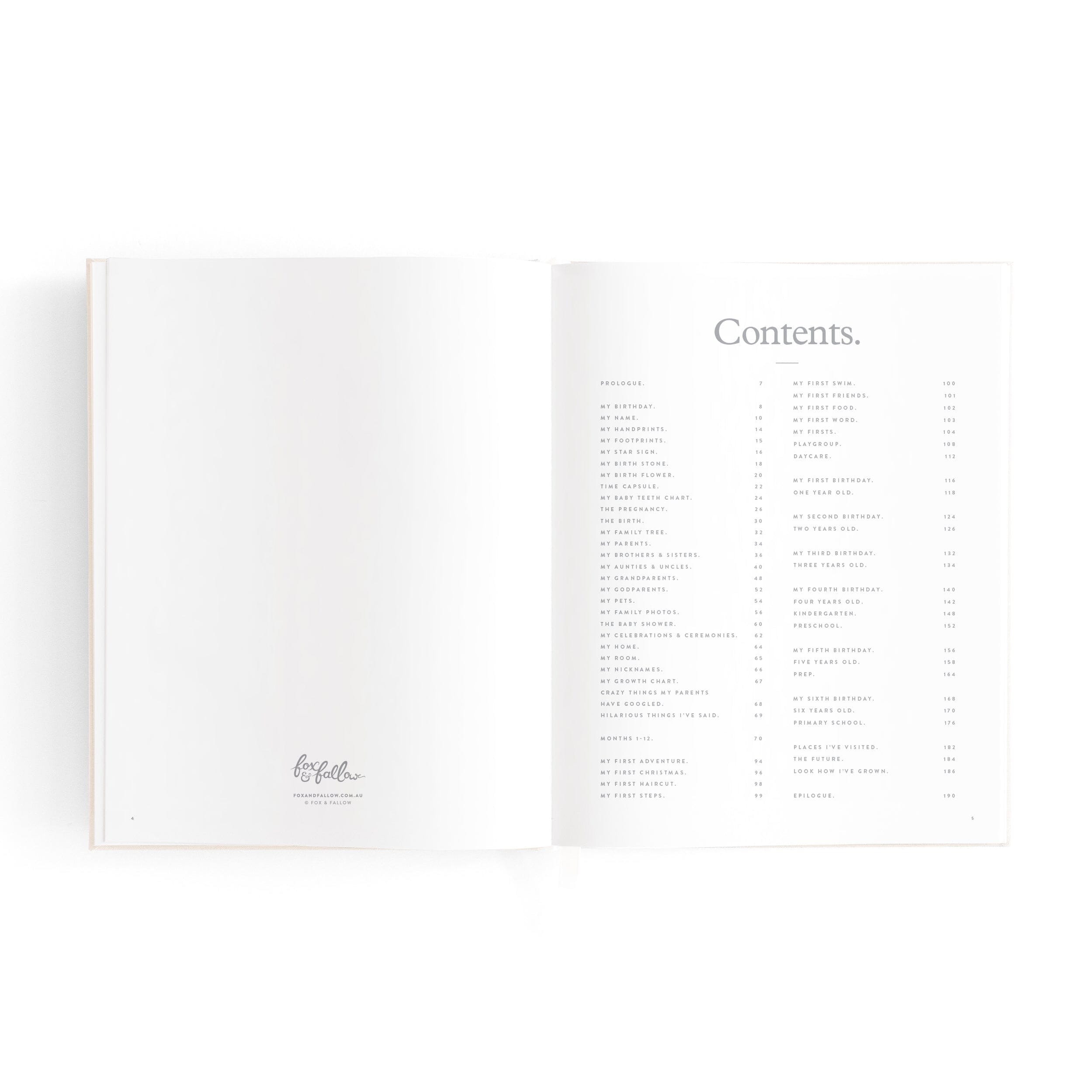 Fox & Fallow - Mini Baby Book in Oatmeal