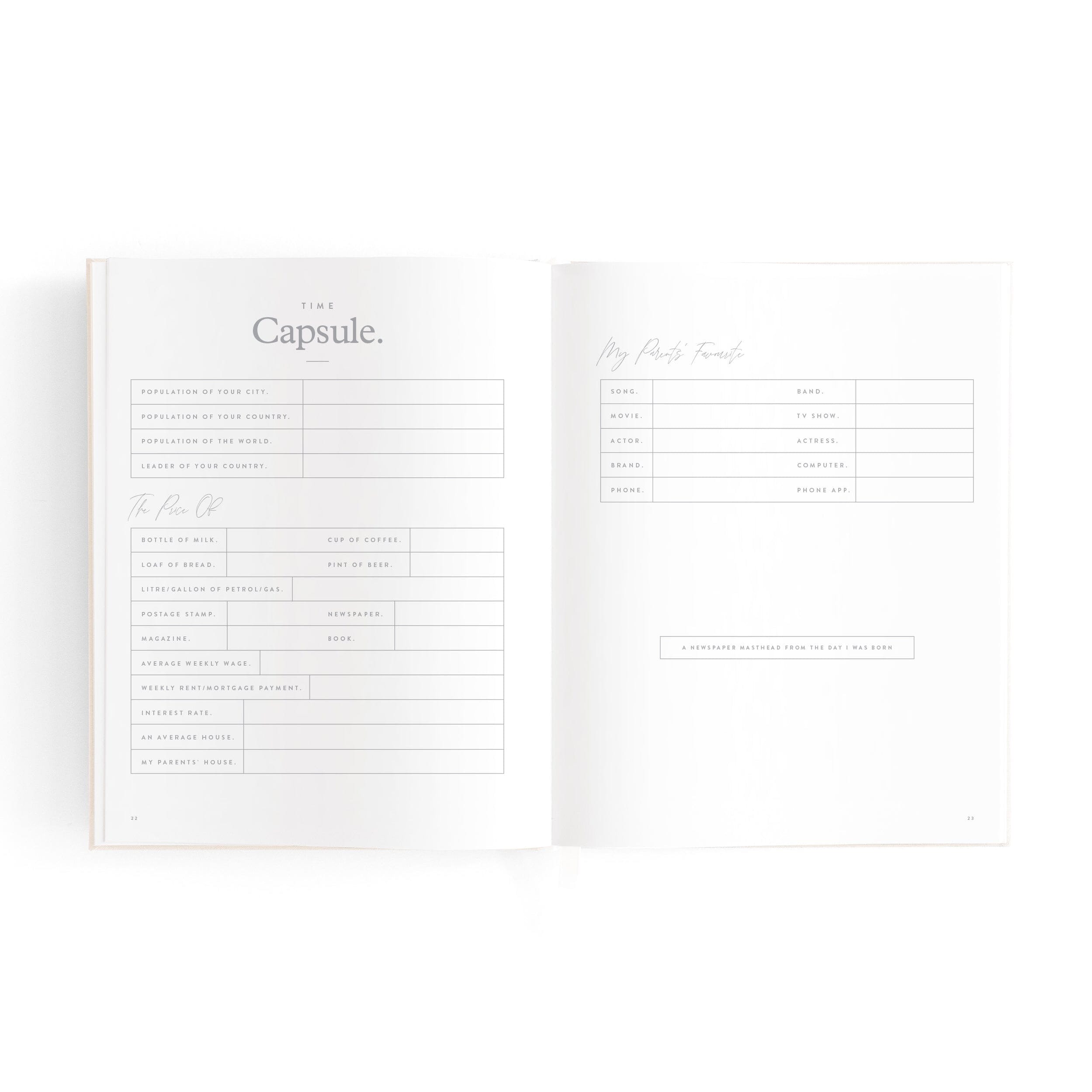 Fox & Fallow - Mini Baby Book in Oatmeal