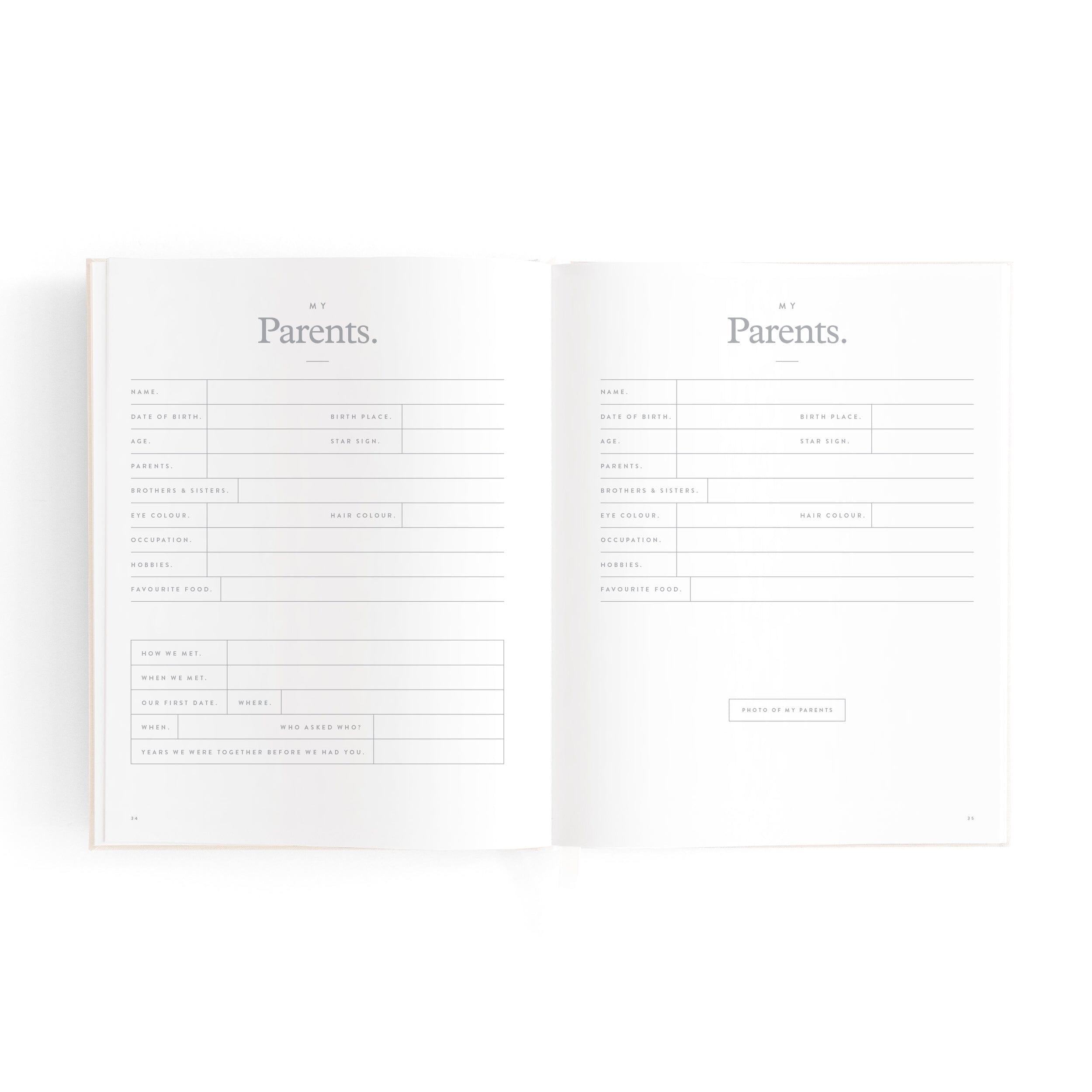 Fox & Fallow - Mini Baby Book in Oatmeal