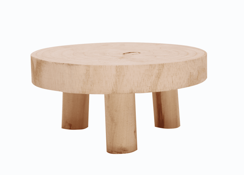 Mia Wooden Footed Stand 30cm