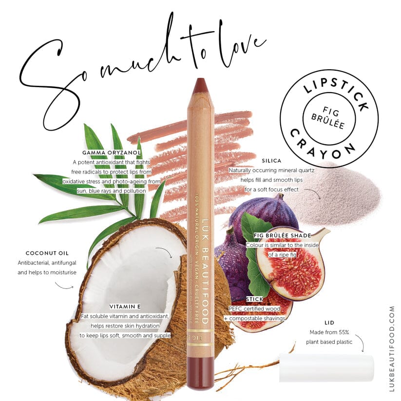 Luk Beautifood Natural Lipstick Crayon in Fig Brulée