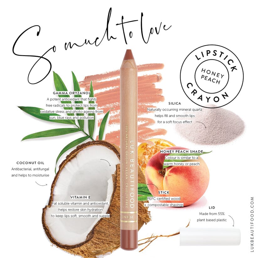 Luk Beautifood Natural Lipstick Crayon in Honey Peach