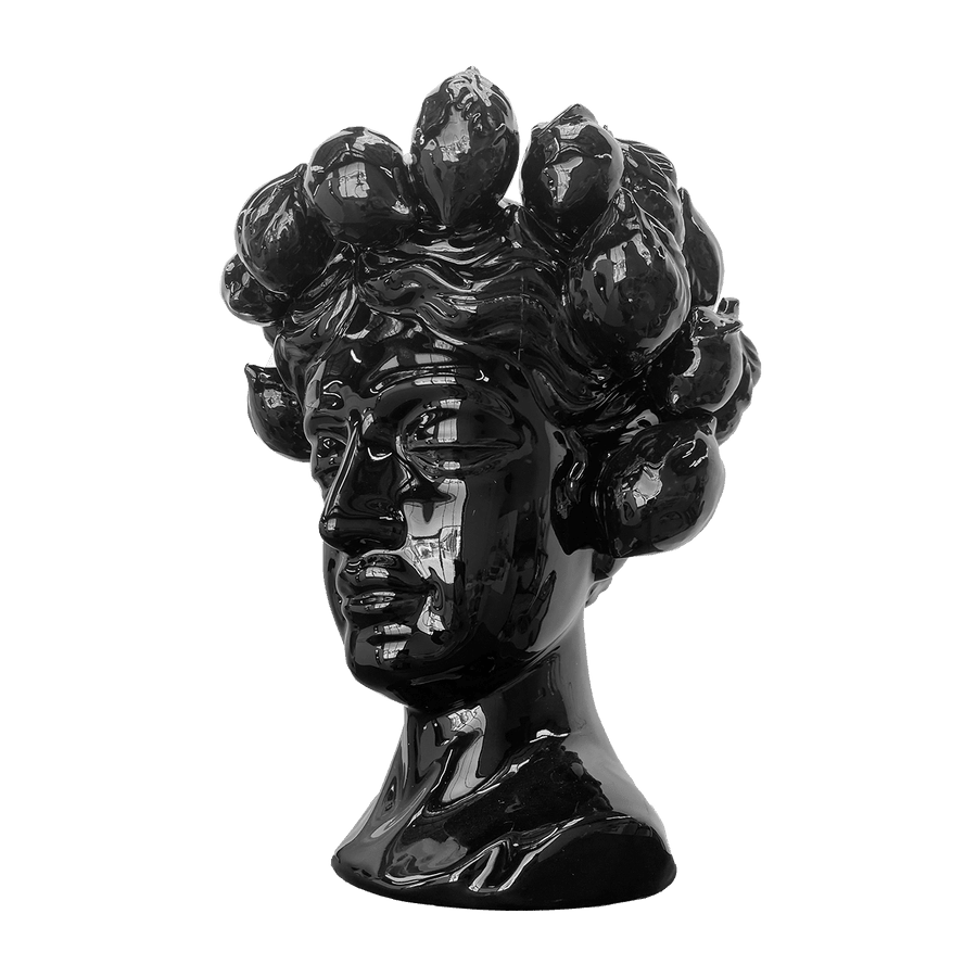 Aphrodite Ceramic Lemonhead Vase in Black