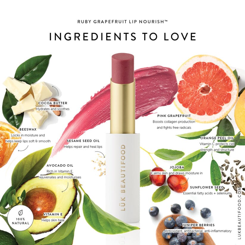 Luk Beautifood Lip Nourish™ - Ruby Grapefruit
