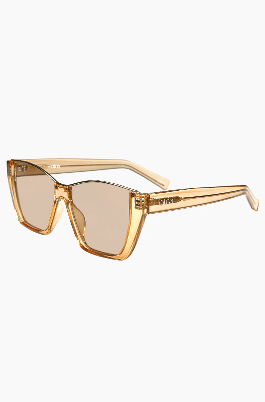 OTRA Eyewear - BELLE Transparent Gold with Brown Lense