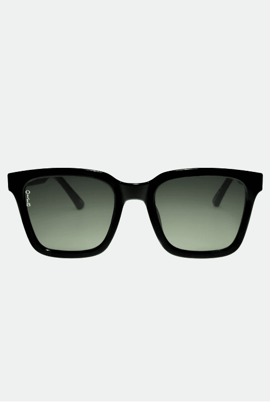 OTRA Eyewear - FYN Black Frame W/ Green Lens