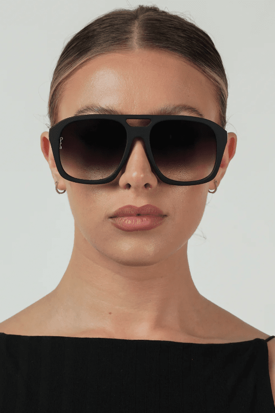 OTRA Eyewear - REINA Black Tortoise W/ Blue Fade Lense