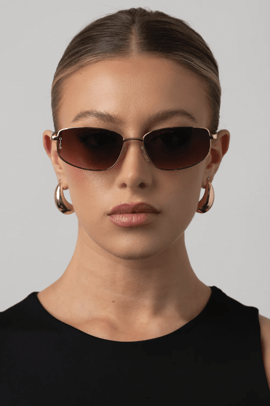 OTRA Eyewear - WILLOW Gold Frame W/ Pink Fade Lense