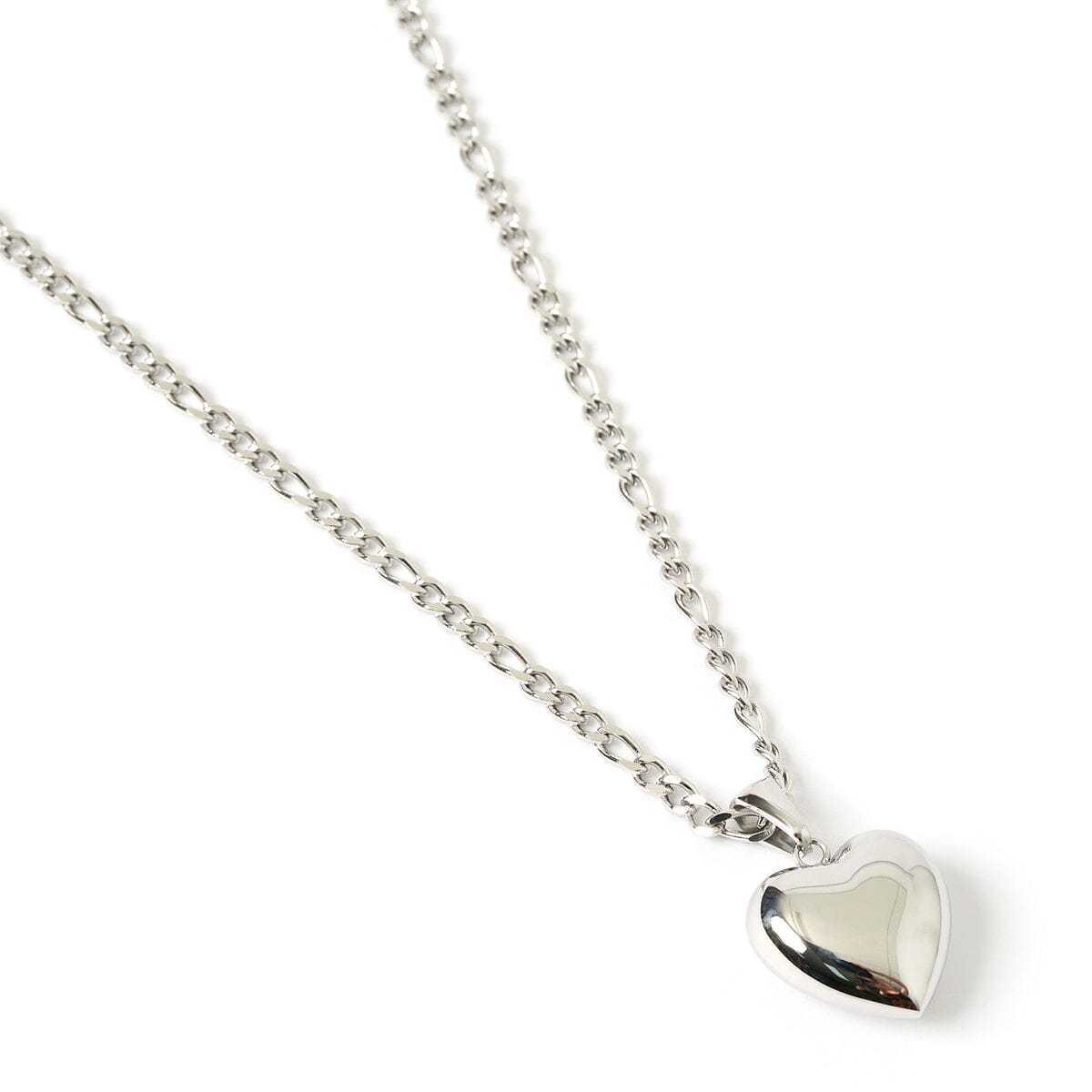 Arms of Eve - Rose Heart Silver Necklace