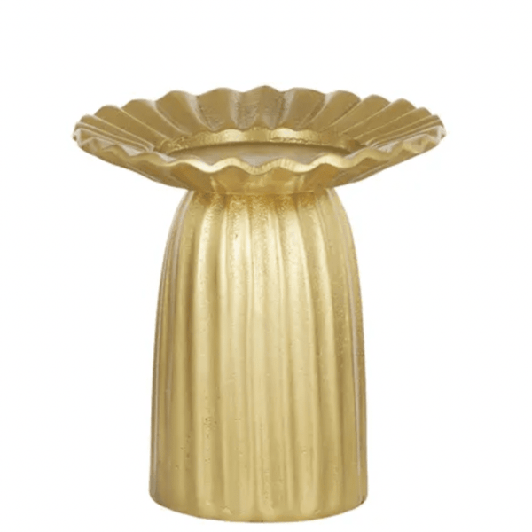 Valentina Metal Candleholder in Gold - Small