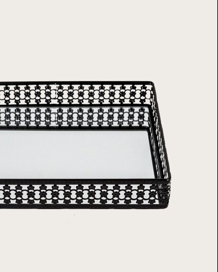 Yves Metal Serving Tray in Black