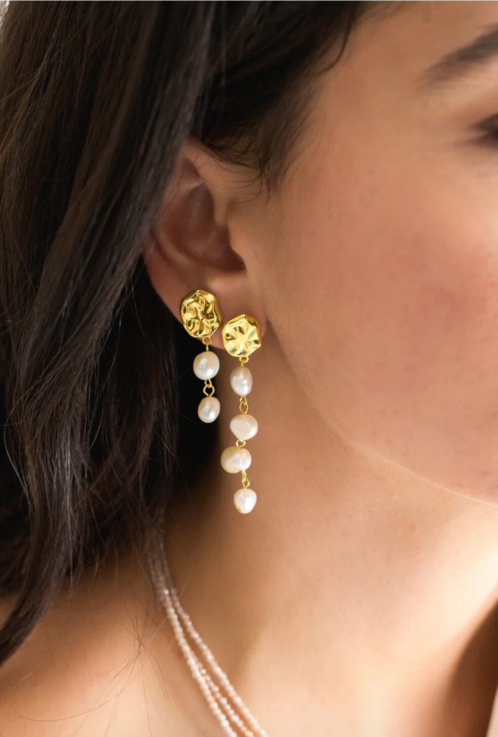 Indigo & Wolfe - Amara Gold + Pearl Earrings
