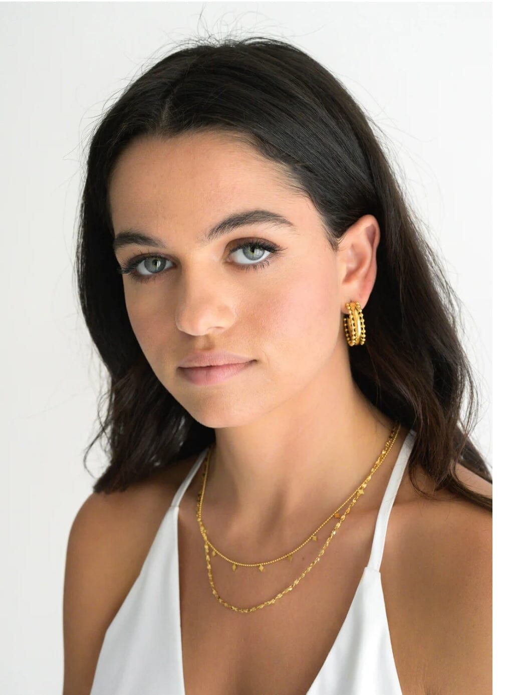 Indigo & Wolfe - Spade Double Layered Gold Necklace