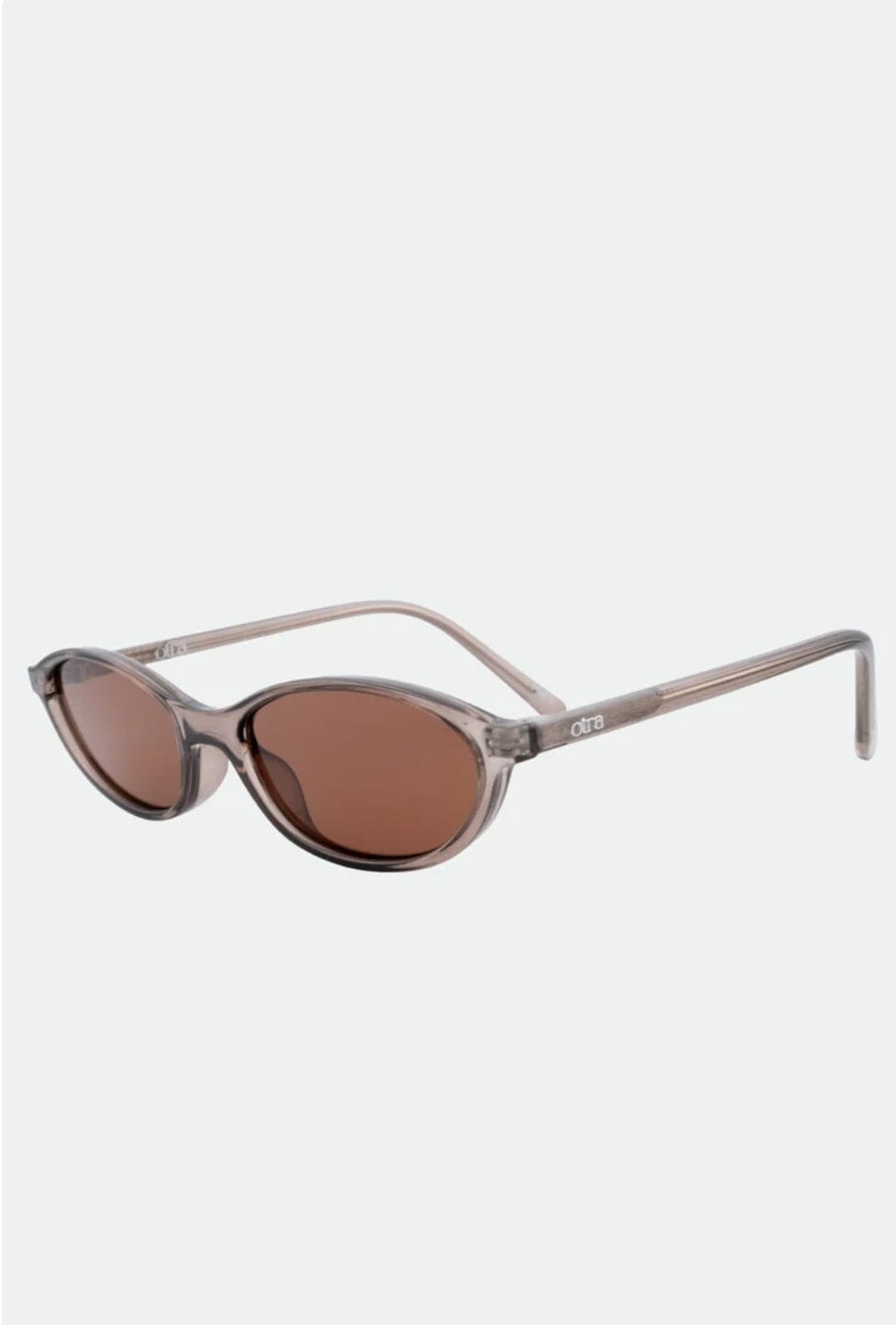 OTRA Eyewear - HAZEL Transparent Olive Frame W/ Brown Lens