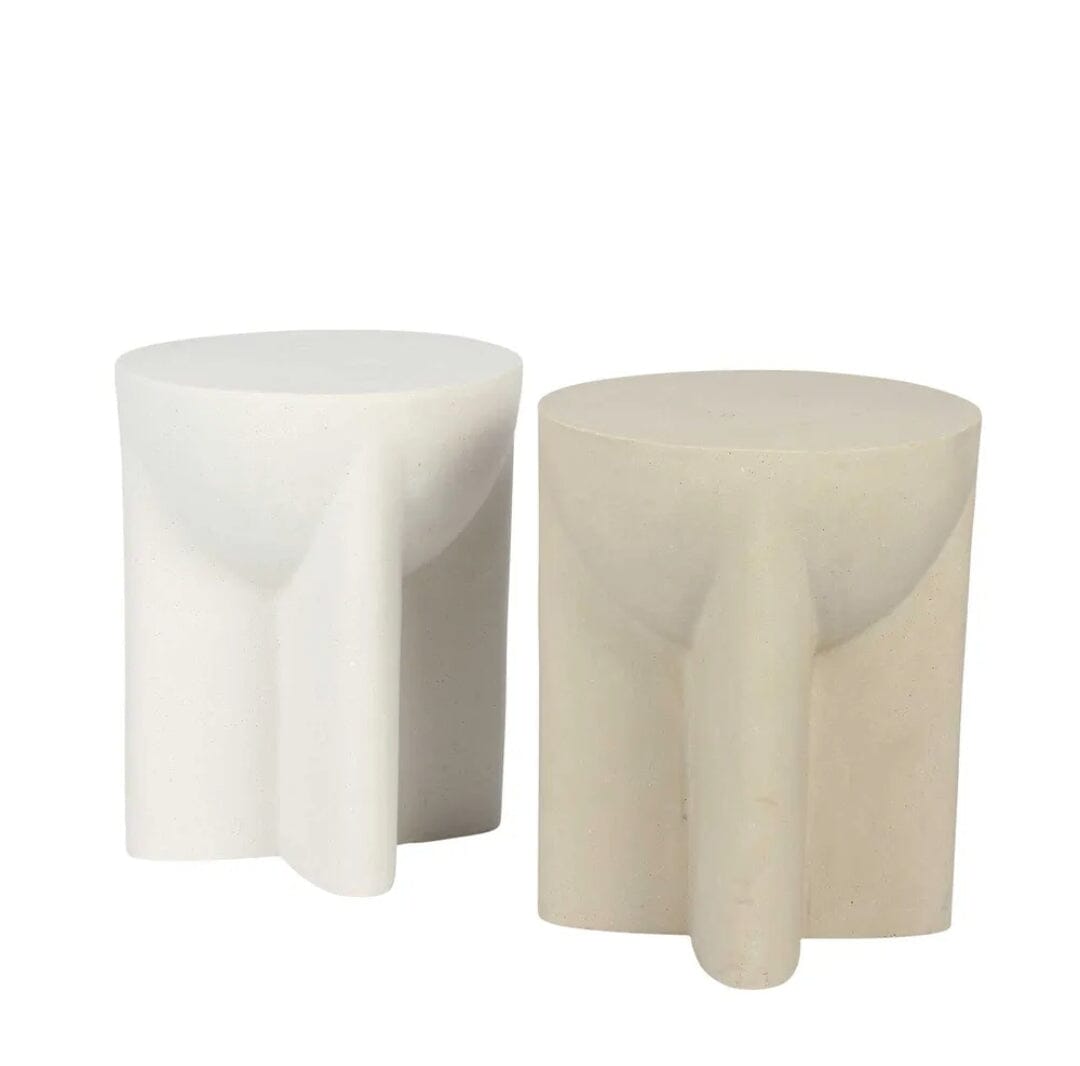 Haifa Stone Side Table Chalk (Save 11%)