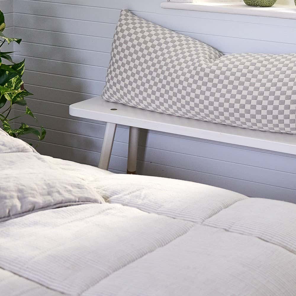 Gambit Long Lumbar in Off White/Silver - 40x120cm