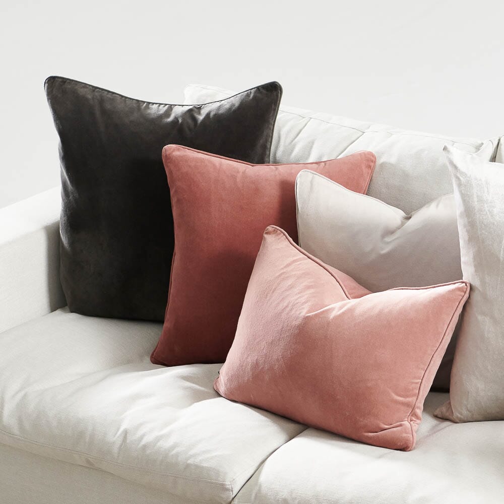 Lynette Velvet Cushion in Desert Rose - 50x50cm