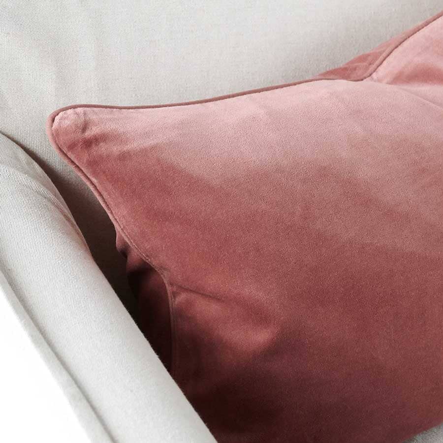 Lynette Velvet Cushion in Desert Rose - 50x50cm