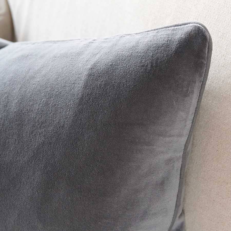 Precious Velvet Feather Insert Cushion in Slate - 60 x 60cm (Save 20%)