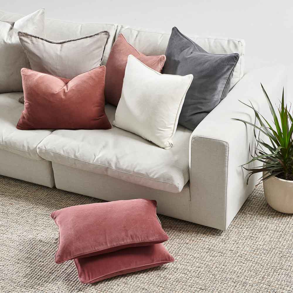 Precious Velvet Feather Insert Cushion in Slate - 60 x 60cm (Save 20%)