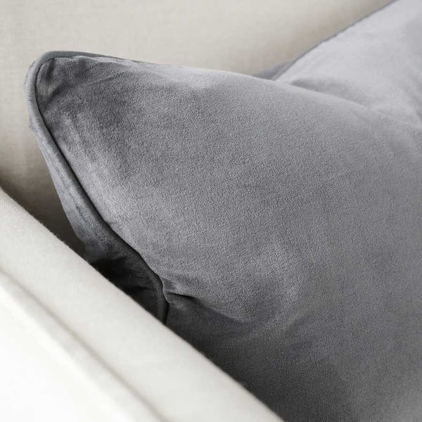 Lynette Velvet Feather Insert Cushion in Coal - 50 x 50cm (Save 20%)
