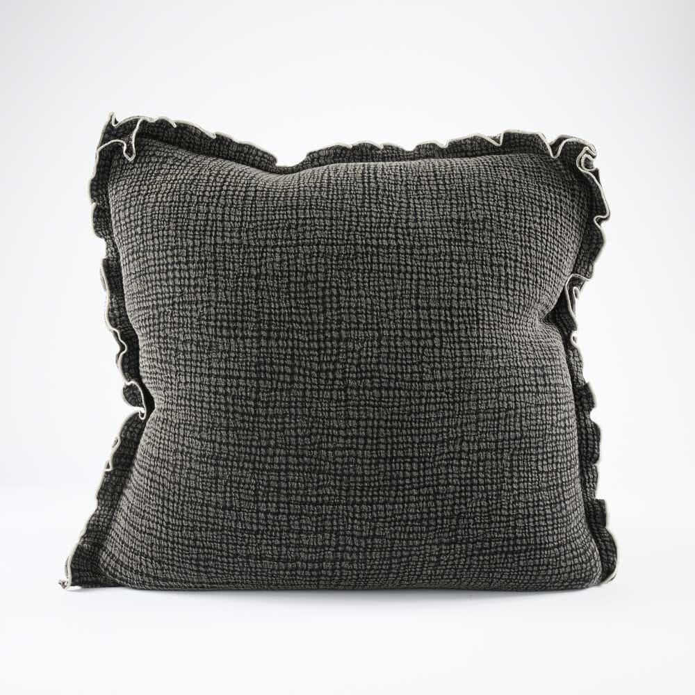 Onda Feather Insert Cushion in Black - 50 x 50cm (Save 23%)