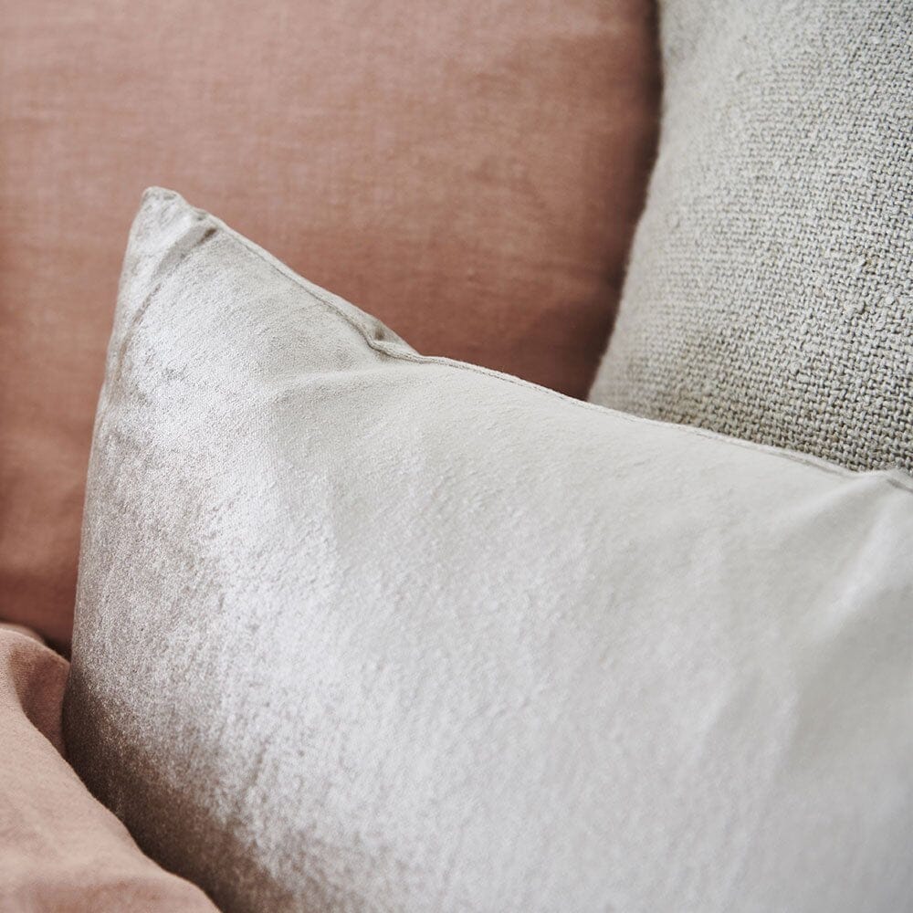 Precious Velvet Feather Insert Cushion in Soft Gold - 40 x 60cm (Save 20%)