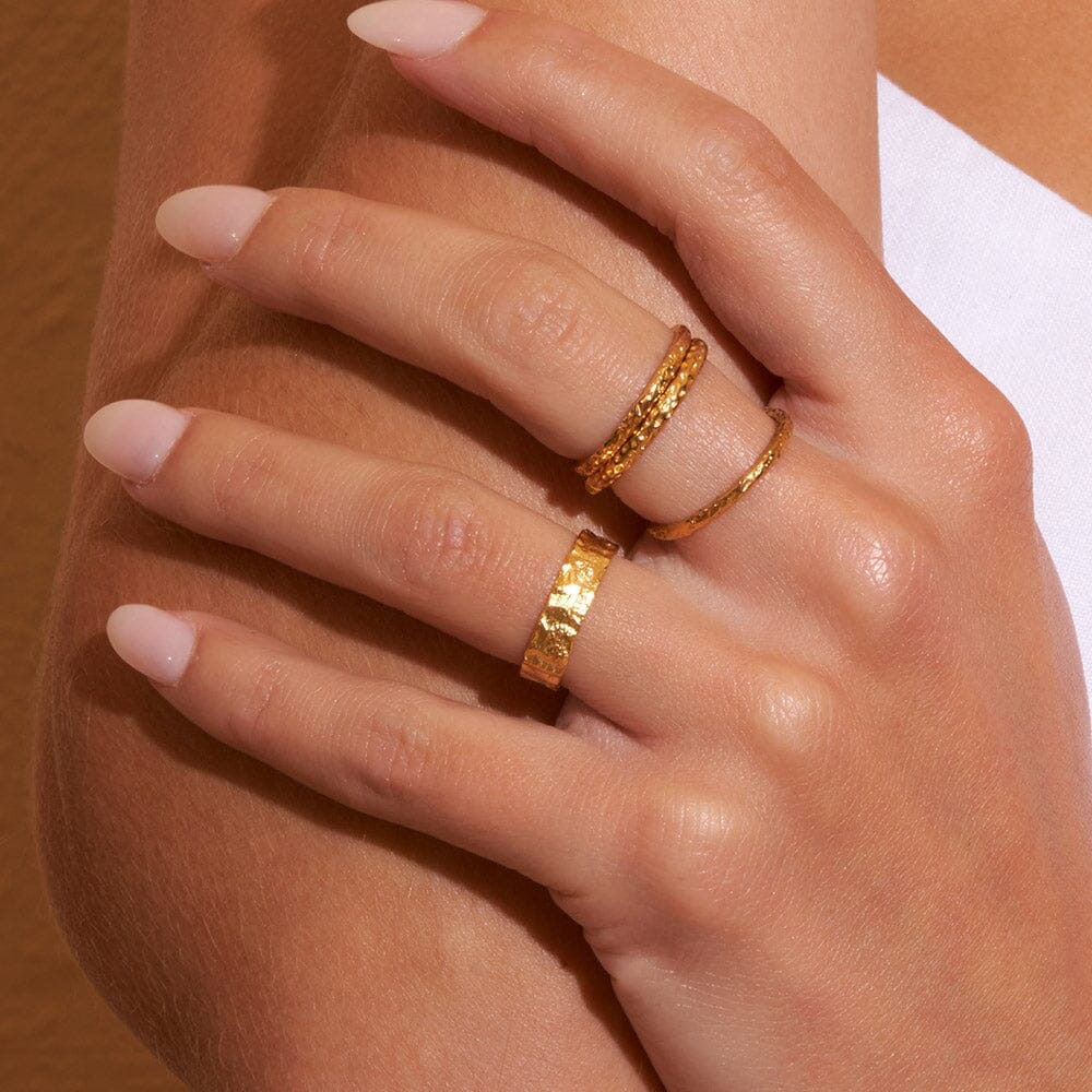 Arms of Eve - Eros Gold Textured Ring - Medium