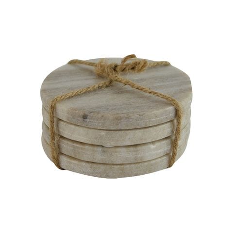 Alia Natural Marble Coasters - Set of 4