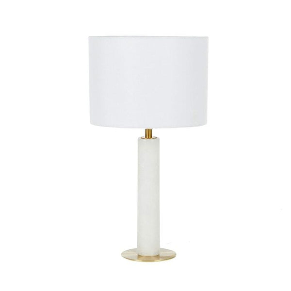 Monaco Marble Table Lamp in White/Gold