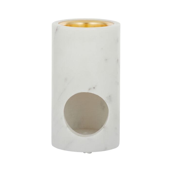 Alia Marble Oil Burner in White