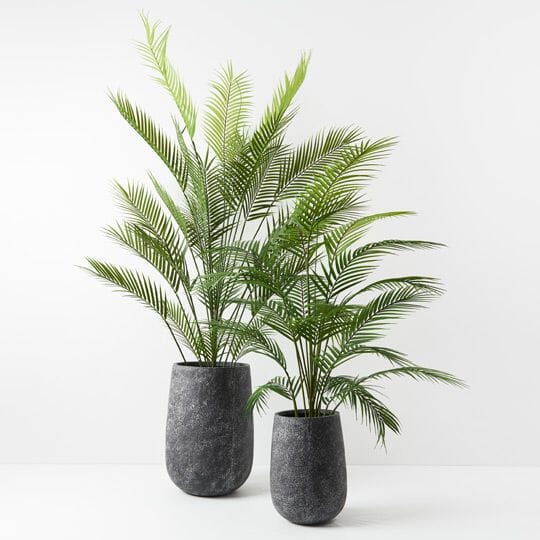 Delphine Tall Pot in Black Terrazzo 37cm