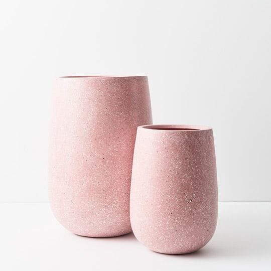 Delphine Tall Pot in Pink Terrazzo 50cm