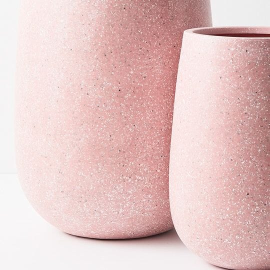 Delphine Tall Pot in Pink Terrazzo 50cm